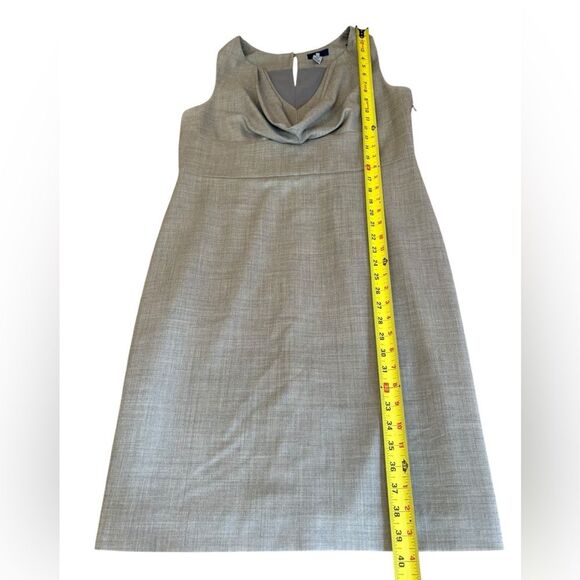 J Crew Wool Dress Gray Knee Length Draped Neck Womens Size 12 - Picture 8 of 8